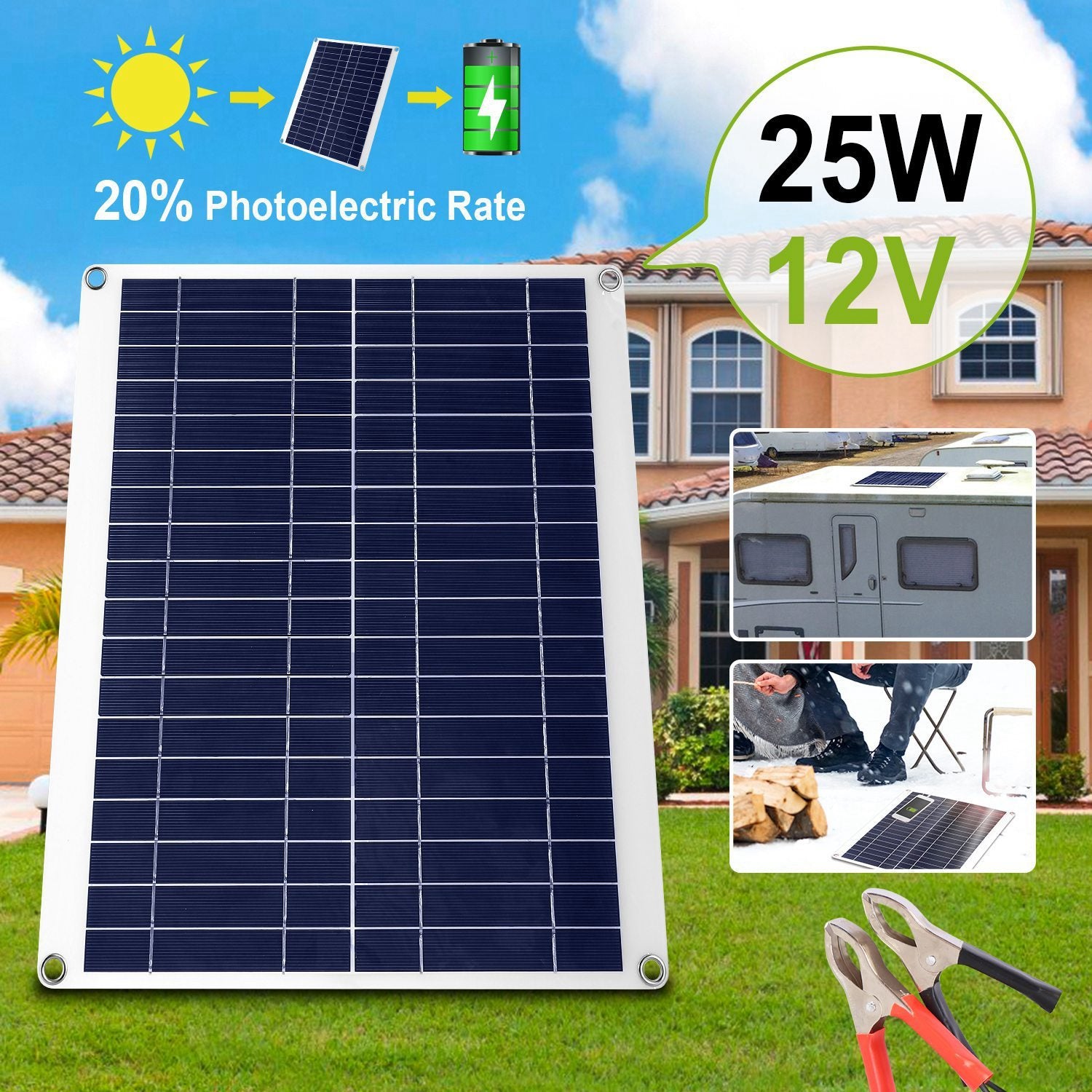 Outdoor Solar Panel 12V 25W