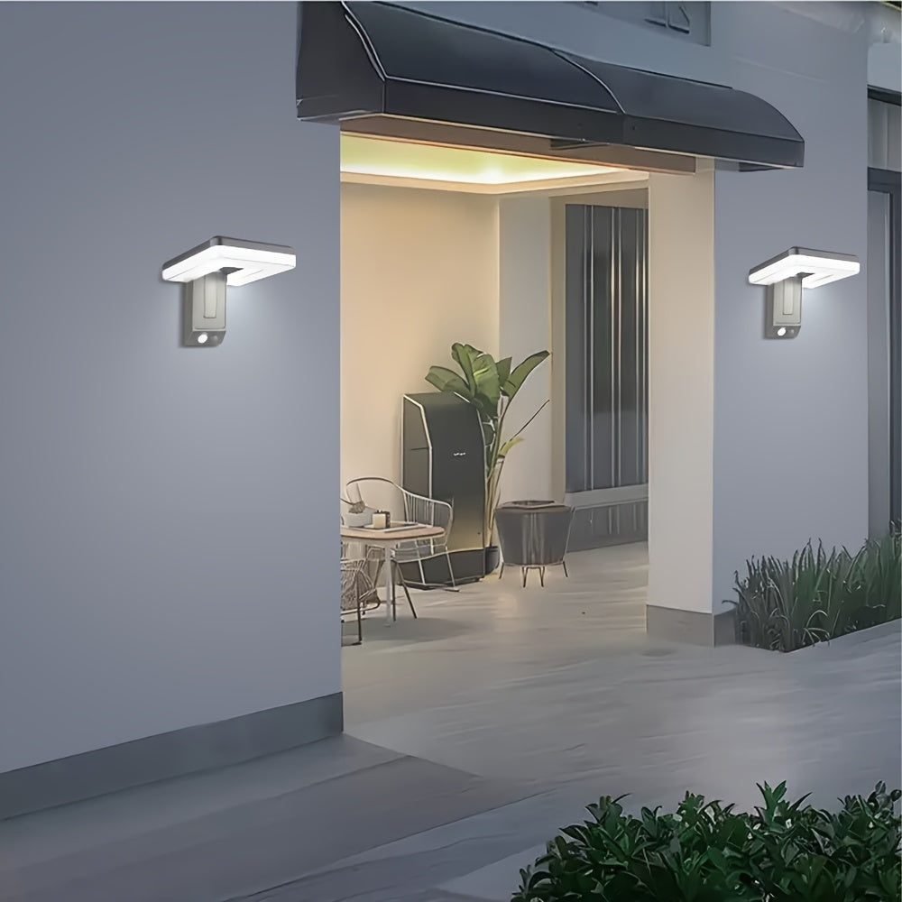 Solar Motion Sensor Outdoor Sconce Lights, LED Waterproof Dusk To Dawn