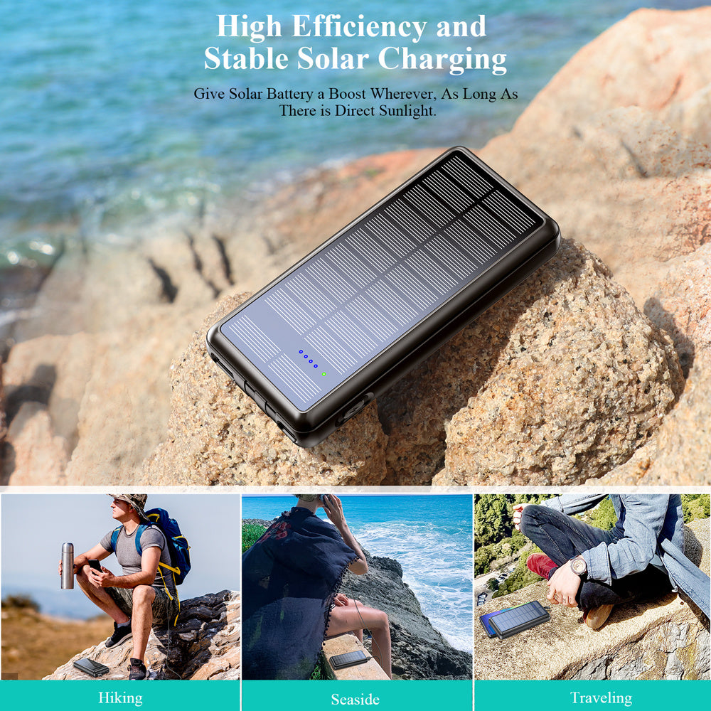 Dual-Wire Solar Power Bank (1pc)