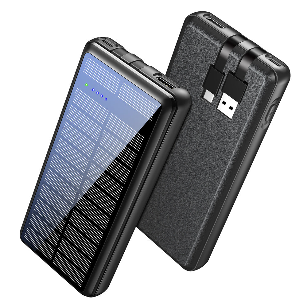 Dual-Wire Solar Power Bank (1pc)
