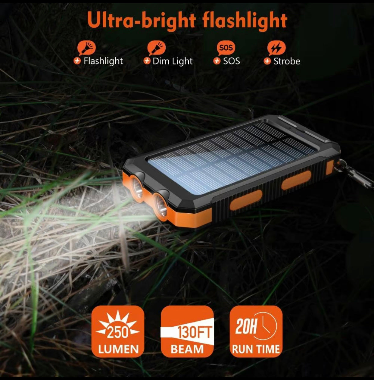 Portable Solar Charger, 8000mAh