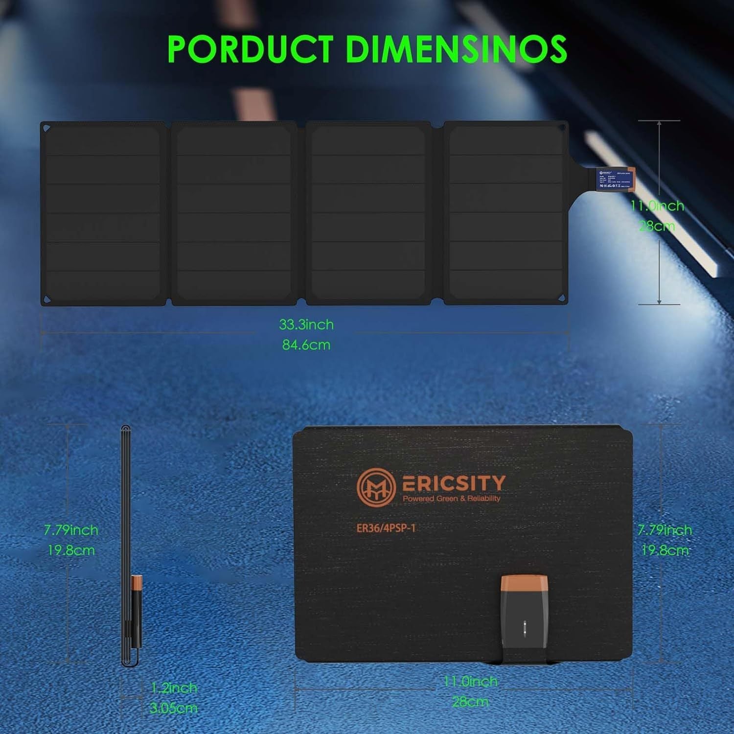 Portable Foldable Solar Panel Charger 36W USB Phone Charger