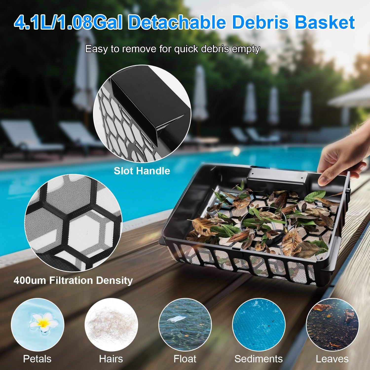 Solar Powered Robotic Pool Skimmer Automatic Swimming Pool Surface Cleaner