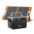 Flashfish 300W Power Station + 60W Solar Panel 230.4Wh LiFePO4 (Peak 600W) Solar Generator AC Outlets Portable Power Station,Power Bank, Battery Backup For Hurricane Emergency/Outdoor Camping
